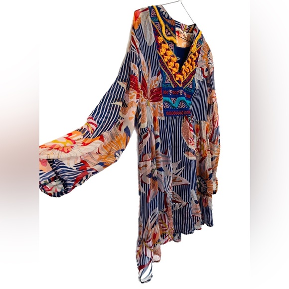 Soft Surroundings Tory Tunic Embroidered Boho Festival Top Size Medium. - Picture 7 of 7